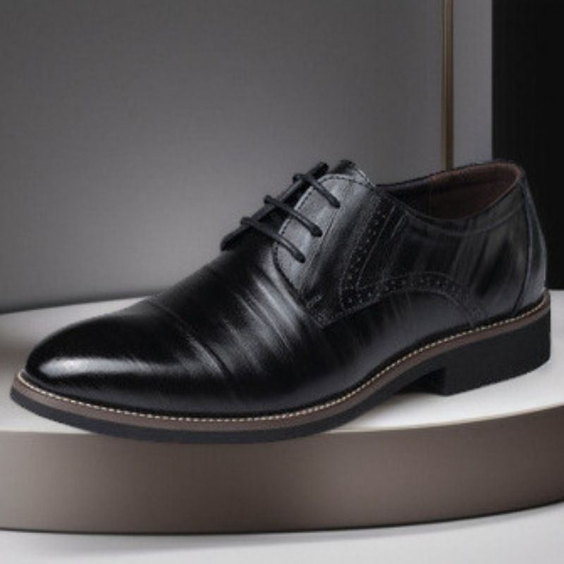 Suitable For All Seasons Large Size Men's British Style Pointed Toe Breathable Business Formal Korean Casual Leather Shoes For Men_vogvips.com