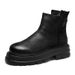 European Warm Series Martin Short With Fleece Lining Warm Men's Thick Sole Lightweight Work Boots Genuine Leather Casual Shoes For Men_vogvips.com