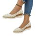Women's Shoes Spring New Style, Pointed Toe, Wedge Heel, Rope, Thick Sole, Multi Color Fashion Casual Shoes._vogvips.com