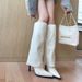 2025 Autumn Winter New Knight Boots, Slim Heel British Style Elegant High Tube Long Boots With Pointed Toe_vogvips.com