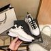 In-Stock European Station New Model Small Fragrance Cushion Sneakers, High-Quality Original Color-Blocking Casual_vogvips.com