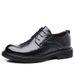 New Casual Versatile Thick Sole Big Toe Trendy Genuine Leather Business Formal Men's Wedding Shoes Ins Korean Style_vogvips.com