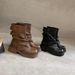 Women's Shoes Maillard Retro Brown Leather Ankle Boots With Chunky Heel & Hidden Platform - Comfortable Low-Cut Chelsea Boots For Fall Winter Spring_vogvips.com