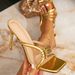 Women's High Heel Sandals Gold High Heel Women's Shoes Stiletto Fashion Party Evening Party One Step Square Toe Sandals_vogvips.com