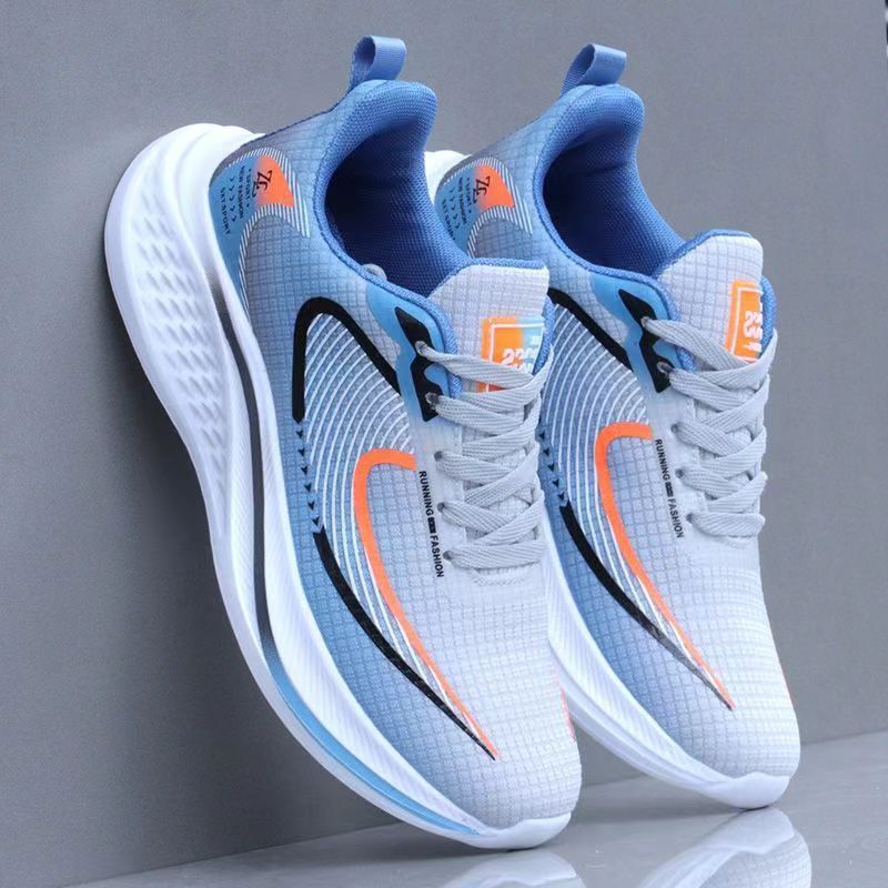 Men's Summer Soft Sole Sports Mesh Ultra-Light Elastic Shoes, Breathable Student Running Shoes_vogvips.com