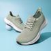 Green Knit Men's Summer Sneakers Lightweight Outdoor Running Shoes For Man Lace-up Casual Sports Shoes Man Zapatillas De Hombre_vogvips.com