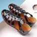 2025 New Fashionable Casual Sandals Breathable Fish Mouth Roman British Belt Buckle Large Men's Shoes_vogvips.com