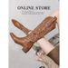 Western Cowboy For Women, Long 2025 New Summer Embroidered Chunky Heel High Boots, Riding Boots_vogvips.com