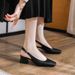 2025 New Mid Thick Heel High Heels Women's Shoes French Baotou Shallow Mouth Sandals Women's Summer Large Coarse Heeled Sandals_vogvips.com