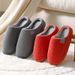 Autumn Winter Cotton Women Couples Home Indoor Outdoor Maternity Warm Non-Slip Silent Plush Slippers For Men_vogvips.com