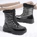 Winter Cotton Shoes For Women, High Top With Plush Insulation, Women's Snow Boots, Thick Soled Women's Cotton Boots Women's Shoes_vogvips.com
