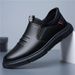 Euro Step Spring And Autumn New Business Casual Slip-On One-Step Men's Dad Leather Shoes_vogvips.com
