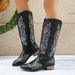 Cross-border Foreign Trade Large Size Pointed Toe Chunky Heel Mid-calf For Women, 2026 Autumn Winter New European And_vogvips.com