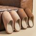 Household Women's Slippers Comfortable Soft Non-Slip Wear-Resistant Thic Bottom Silent Solid Color Couple's Indoor_vogvips.com