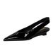 6600 European And American Style Fashion Retro Low-heeled Women's Shoes, Pointed Toe, V-cut, Shallow Wedge Heel, Back_vogvips.com