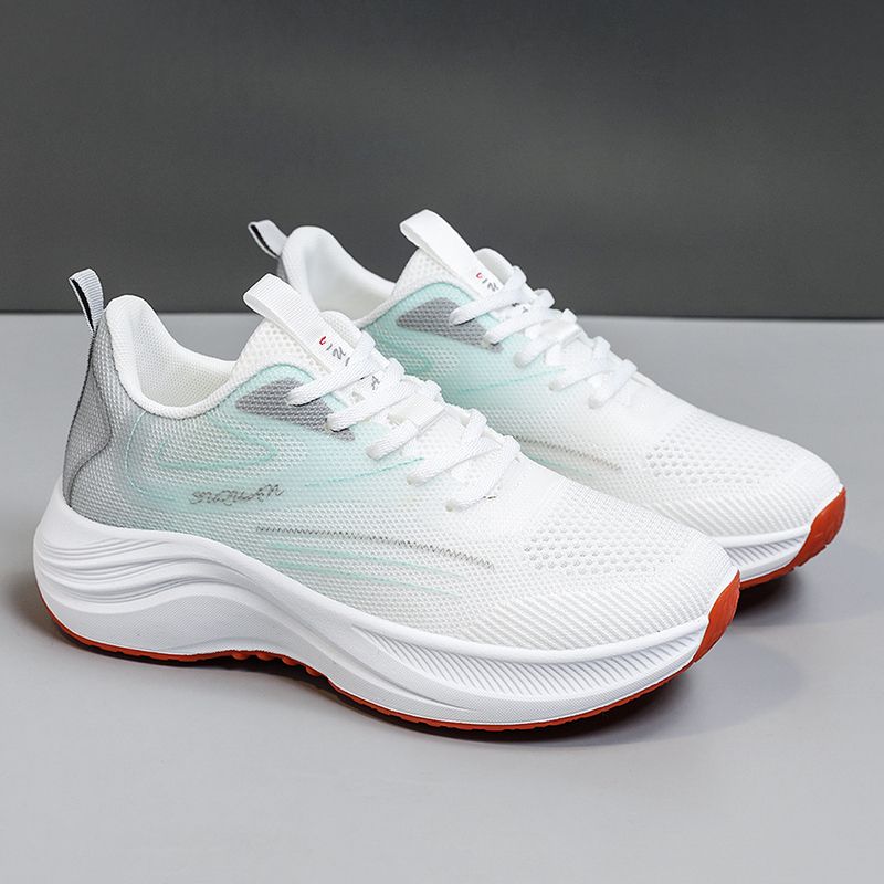 Summer New Thick-soled Breathable Fashion Rainbow Shoes Casual Breathable Versatile Women's Shoes Running Outdoor Beach Shoes Free Pinch Music_vogvips.com