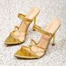 One-word High-heeled Women's Sexy Large-size Stiletto Square Head Sandals_vogvips.com