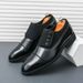 2026 Large Size Leather Shoes With Breathable Design, Pointed Toe, Trendy Style, Business Formal Wear, English Style, Men's Casual Leather Shoes_vogvips.com