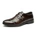 Men's Formal Business Dress Shoes - Pointed Toe Oxfords With PU Upper & Rubber Sole For Office, Wedding & Special Occasions Lace Up Pointed Toe Shoes_vogvips.com