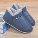 Winter Slippers With Heel, PU Leather Surface, Large Size For Men Women, Indoor Home Cotton Shoes, Warm And Thickened_vogvips.com
