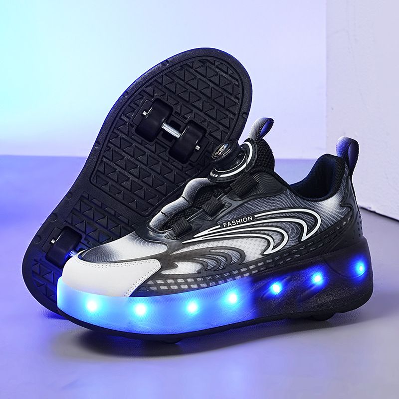 26xx Roller Maishuhu Children's For Girls With Wheels Boys Four-Wheel Youth Glowing Skate Shoes_vogvips.com