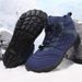Popular Five Finger Men's Cotton Shoes With Plush Snow Boots, High Top Cotton Boots, Thick Soled Northeast Snow Boots, Five Finger Shoes_vogvips.com
