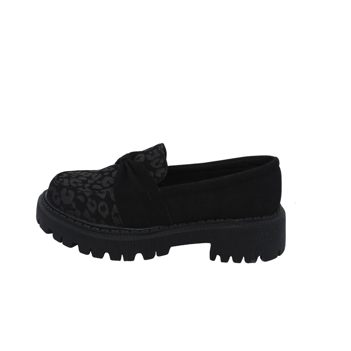Large Size Loafers Single Shoes With Leopard Print, British Style Fashion Single Shoes, Elegant And Versatile Suede Women's Shoes_vogvips.com