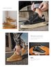 Spring Men's Shoes: Breathable, Trendy And Versatile Black Work Shoes, Lightweight Thick-soled Sports Shoes, Casual Leather Shoes_vogvips.com
