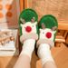 Fashionable Home Anti Slip Warm Plush Shoes For Women In Winter With Plush, Cute Christmas Reindeer Cotton Slippers For Women_vogvips.com