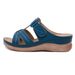 New 2025 Women's Car Line Mom Shoes Large Sandals Slope Heel Slippers_vogvips.com