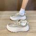Height Increasing Women's Summer Thick Soled Sponge Heel Breathable Mesh Casual Sports White Dad Shoes_vogvips.com
