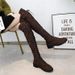 Plus Size 35-43 Flat Over-the-Knee Women's Long Autumn Winter New Suede Motorcycle Boots_vogvips.com