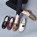 Genuine Soft Leather Fashion Chunky Heel Slip-On Square Toe Loafers Lazy Versatile British Style 2024 Spring Autumn New_vogvips.com