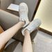 Shell Toe White Sneakers For Women 2023 Spring New Style Platform Thick Casual Genuine Leather Absorbent Sole Women's_vogvips.com