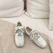 Genuine Leather Flat White For Women, 2026 Spring New Model, Double Shoelaces, Soft Sole, Non-slip, Versatile,_vogvips.com
