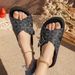 Outdoor Color-blocked Edging Casual Women's Slippers Summer New One-step Breathable Non-slip Wear-resistant Large Size Slippers_vogvips.com