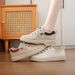 Women's White Sneakers - Casual Fashion Shoes With Thick Sole, Breathable Comfortable Walking Shoes For Daily Wear_vogvips.com