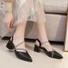 Fashion Sandals For Women Fairy Style 2025 New Summer Closed Toe Chunky Heel Rhinestone High Heels Matching Skirt_vogvips.com