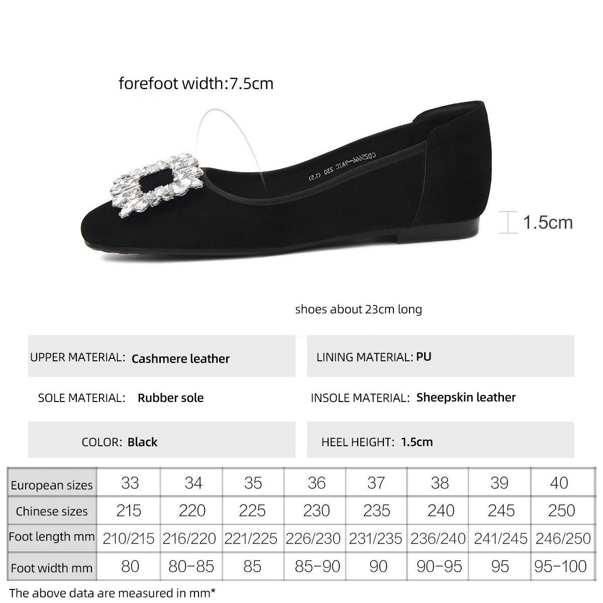 Cameldo 2025 New Soft - Soled And Soft - Vamp Cashmere Leather Low - Cut Single Shoes For Women. These Black, Flat - Heeled Commuting Shoes_vogvips.com