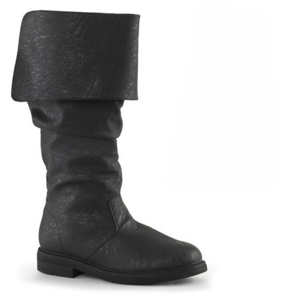 Women’s Winter Fashion Boots – Low Block Heel, High Shaft (33-44) | PU Upper, Cozy Fleece Lining, Slip-On Style (Black/Brown)_vogvips.com