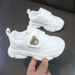 Foreign Trade Cross-Border Simple Fashion Children's Casual Versatile Sneakers Spring Autumn Bear Boys Girls White Shoes_vogvips.com