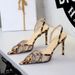 Women's Stiletto Heel Pumps High Fashion Banquet Sandals Rhinestone Embellished Lace Mesh Open Back Strap Peep Toe Design_vogvips.com