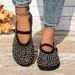 Cross-border Plus-size Flat 2025 Summer New Style Rhinestone Mesh Women, 2026 Popular Sandals For Women_vogvips.com