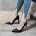 High Heel For Women 2021 New Black Veratile French Style Freh Thin Sexy Mid Heel Profeional Pointed Toe Single_vogvips.com