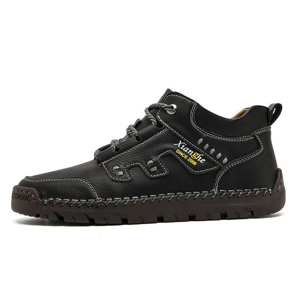 European Warm Series Autumn Winter New High-top Leather Fashion Lace-up Outdoor Martin Hand-stitched Large Size Men's Boots_vogvips.com
