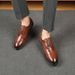New Men's Brown Business Casual Derby Shoes British Style Lace-up Versatile Brock Men's Shoes Black Suit Banquet Dress Groom Wedding Shoes_vogvips.com
