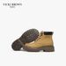 VICKI BROWN Men's Genuine Leather Platform Combat Boots, Soft Padded Insole Comfort Non-Slip Lug Sole Casual Outdoor Ankle Work Boot_vogvips.com