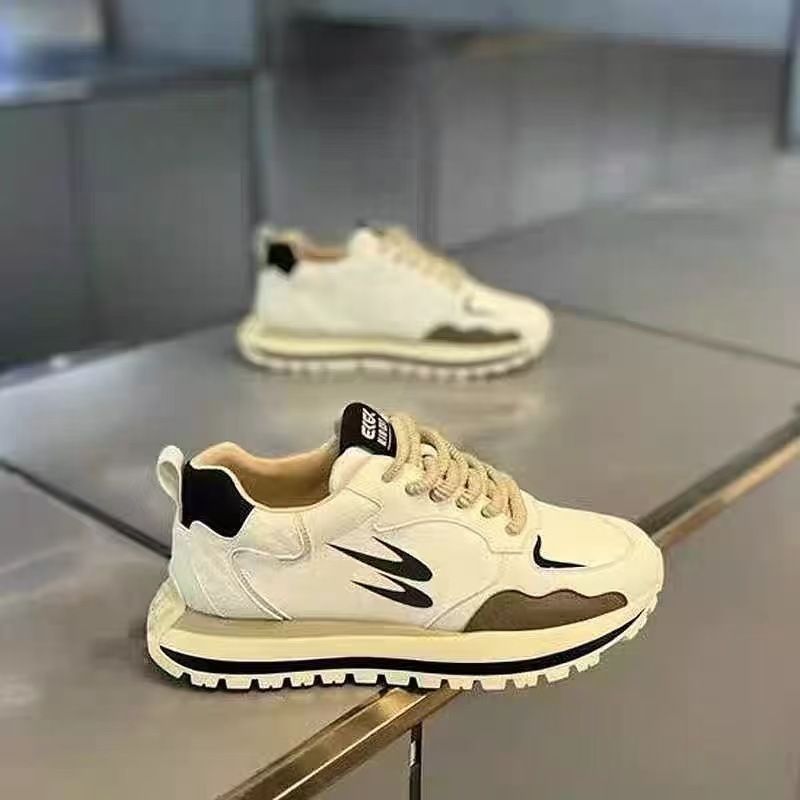 Forrest Gump Men's Shoes Spring Trend Casual White Sports Shoes Men's Student Running Non Slip Thick Soled Dad Shoes_vogvips.com