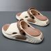 Men's Outdoor In Summer, EVA Slip Anti Odor Straight Drag, Thick Sole For Increased Breathability And A Sense Of_vogvips.com