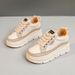 W3672 New 2024 Summer And Autumn Women's Shoes With Inner Height Increase Thick Sole Students Wear Resistant And Versatile Breathable Sneakers_vogvips.com